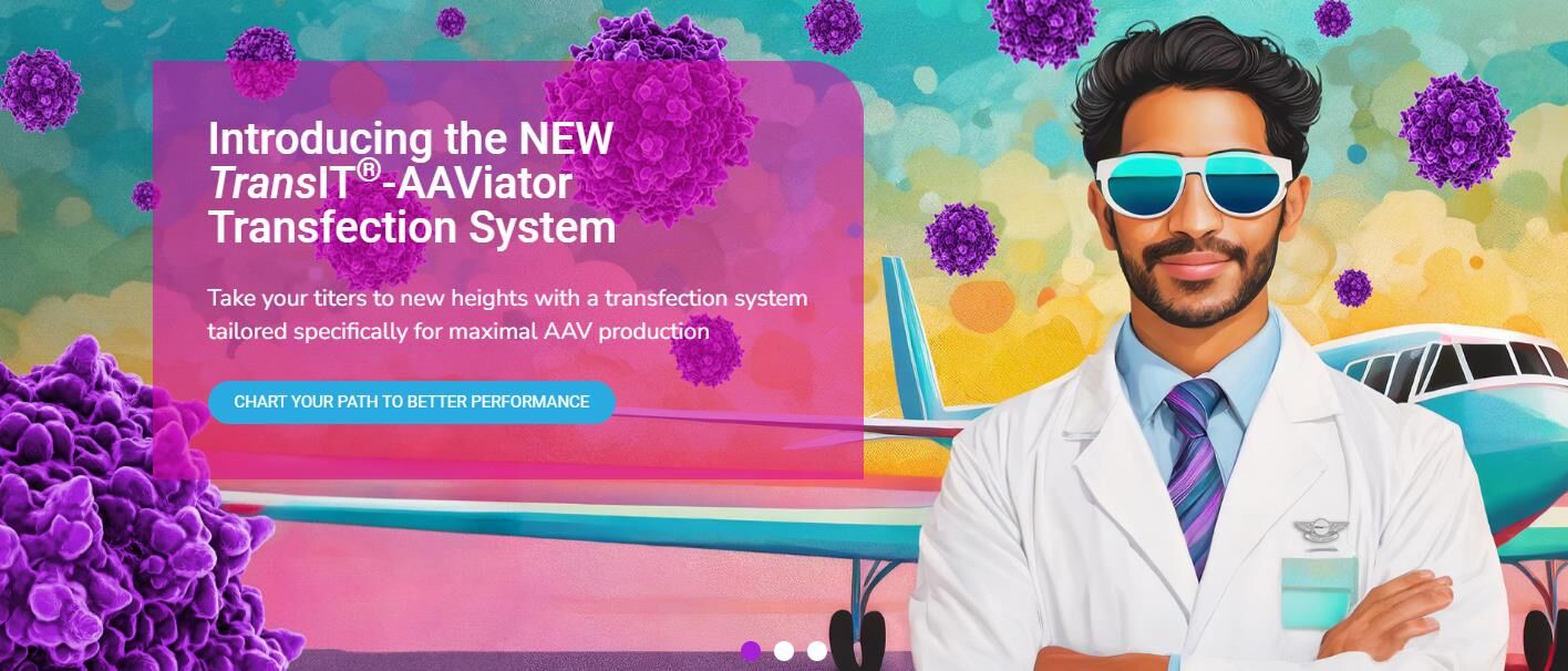 Mirus Bio新上市轉(zhuǎn)染試劑TransIT?-AAViator，基于逆向工程，最大化的提升AAV滴度和實(shí)心率！